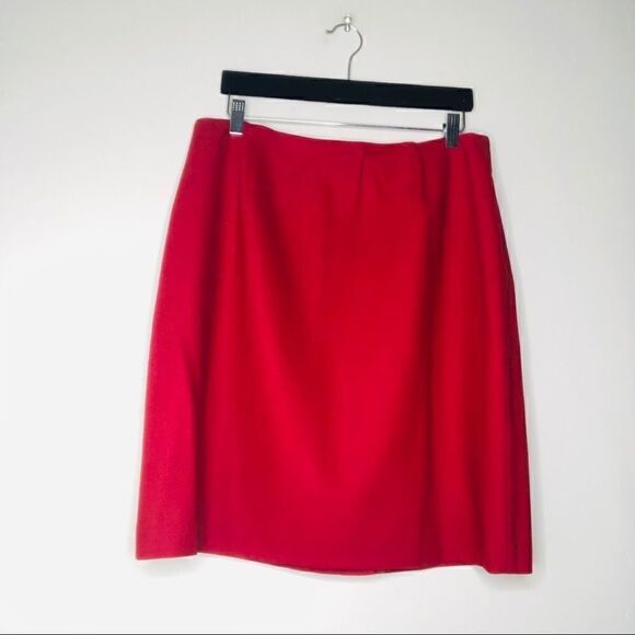 AMANDA SMITH Woolmark Red Pencil Skirt - Picture 5 of 6